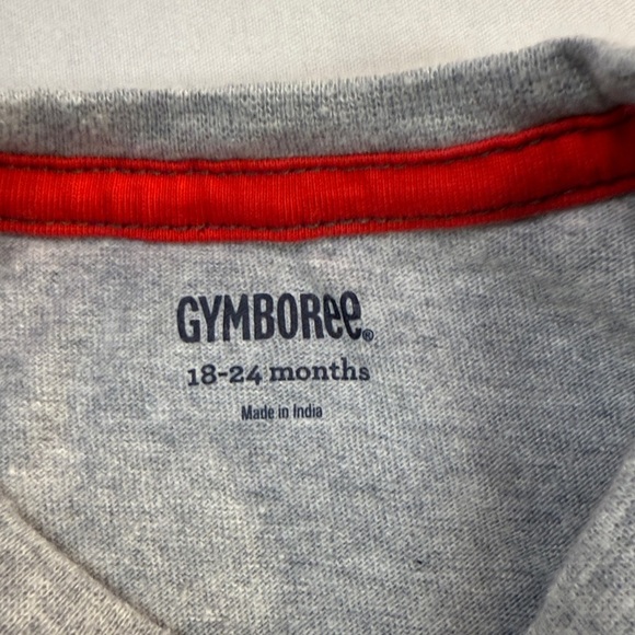 Gymboree - 18-24M - Grey T-Shirt with Red and White Text - Picture 3 of 3